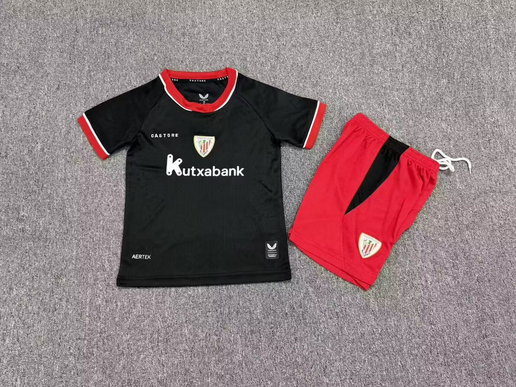 Kids-Athletic Bilbao 26/27 Away Black Soccer Jersey